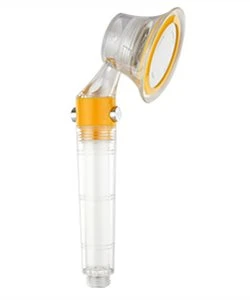 5.Transparent Orange Handheld Shower Water Filter